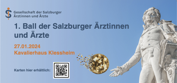 Einladung Ball der Salzburger Ärztinnen und Ärzte am 27.01.2023